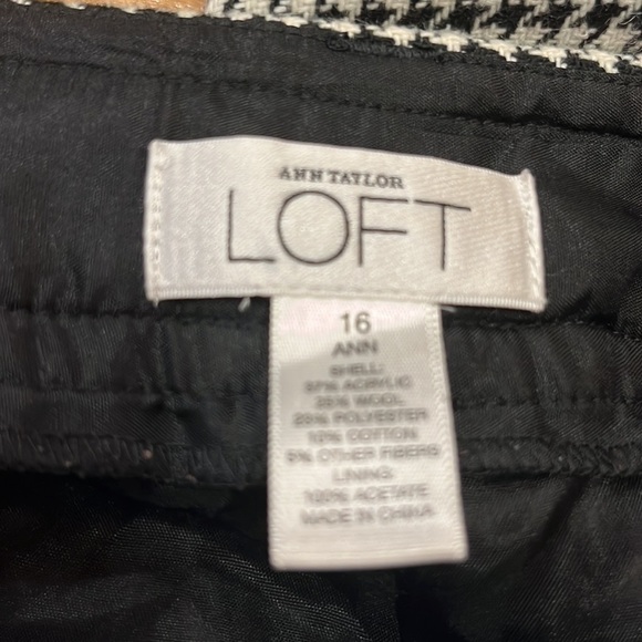 Ann Taylor Loft pied Poule Bermuda pants size 16. - Picture 4 of 8